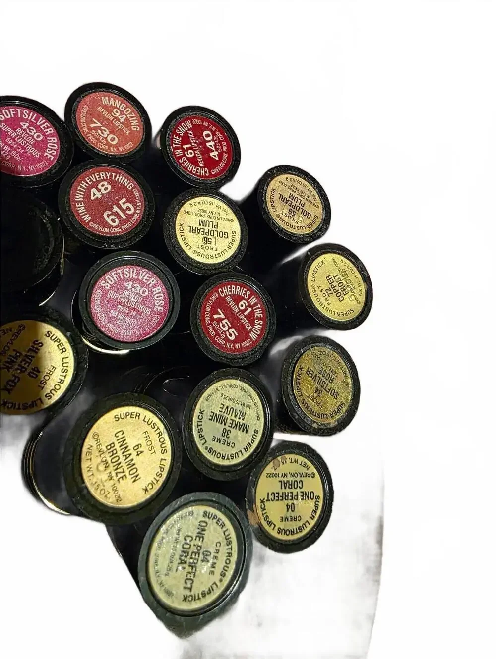 17 Vtg Revlon Super Lustrous Lipsticks Assorted Shades